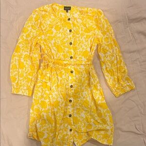 Who What Wear Yellow Floral Dress